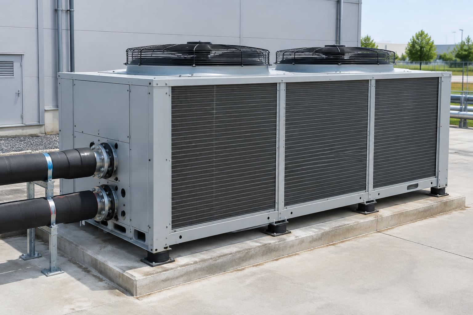 Illustrative commercial air-cooled water chiller