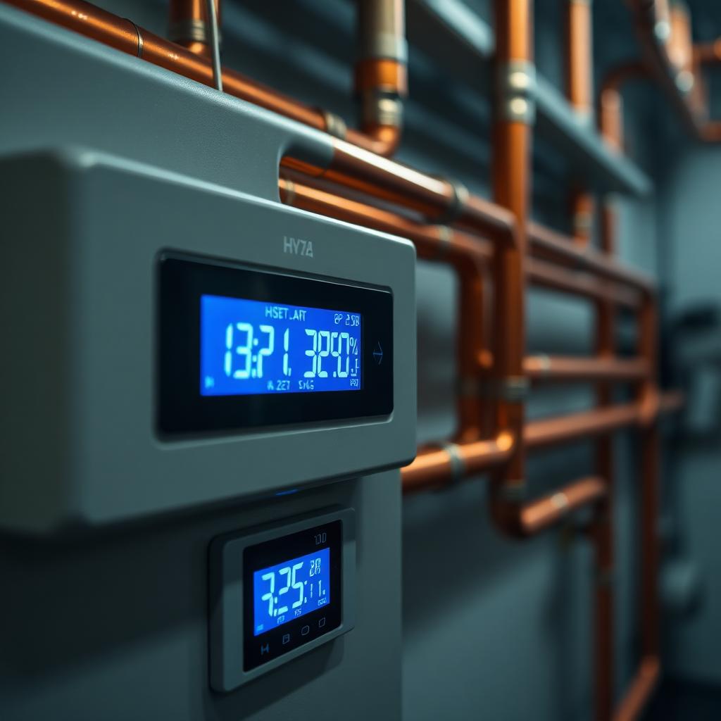 HVAC plant control panel showing temperature and pressure readouts — Danfoss installation and service